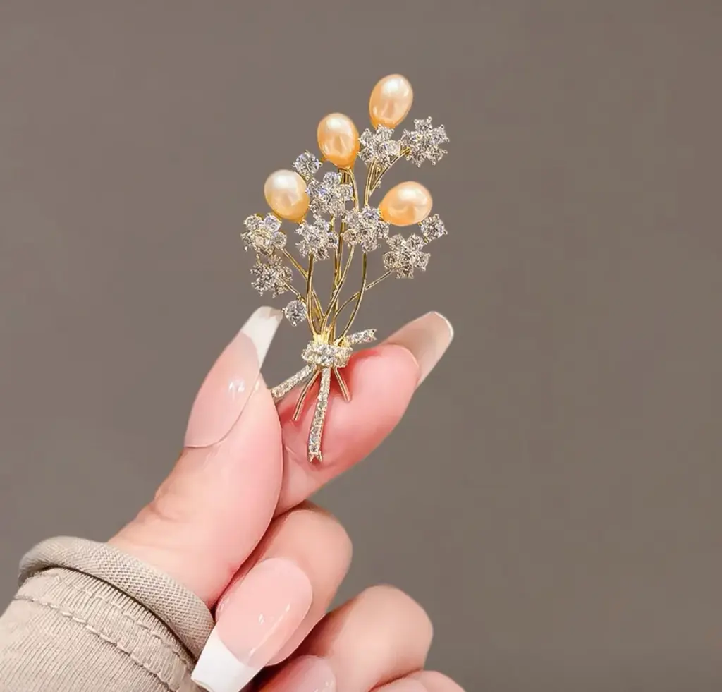 Broche Fantaisie Élégante – Perl-3