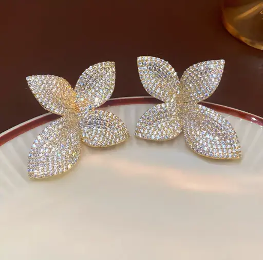Boucles d’oreilles Zircon plaqué or